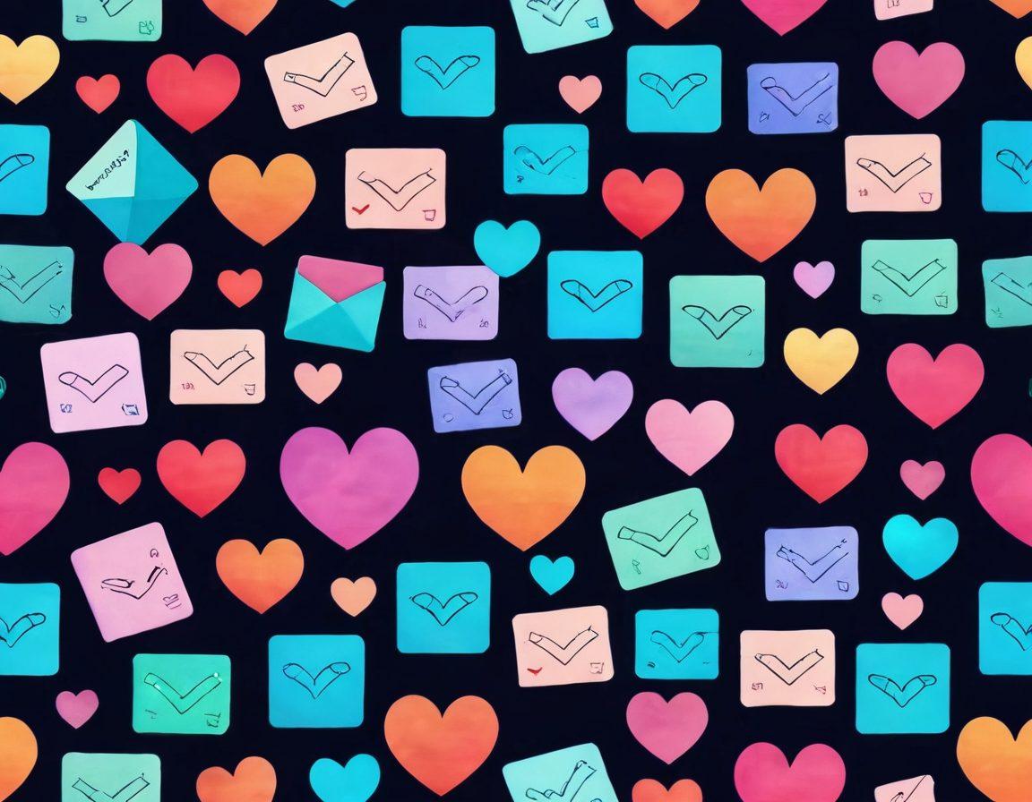A beautifully illustrated scene depicting a timeline of affection and finance, starting with a warm handshake and a love letter on one side, transitioning to digital transactions represented by a smartphone and a heart symbol intertwined. The colors should transition from soft pastels to vibrant tech-inspired shades, showing the evolution in a visually compelling way. Include elements of romance and technology converging, such as glowing heart icons and currency symbols. super-realistic. vibrant colors. 3D.